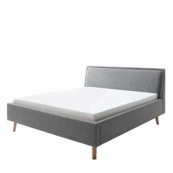 Stoffbett Im Skandinavischen Stil In Grau - Cepter