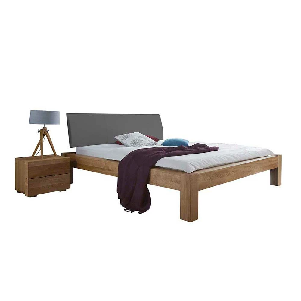 Überlängen-Bett Sofia aus Wildeiche Massivholz (dreiteilig) Überlängen-Bett Sofia Aus Wildeiche Massivholz (dreiteilig) -Valganios Sales ueberlaengen bett aus wildeiche massivholz mit zwei nachtschraenke sofia 01