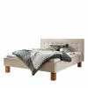Webstoff Polsterbett In Beige & Natur Kernbuche - Shanny -Valganios Sales webstoff polsterbett in beige natur kernbuche holzfuesse 160x200 shanny f