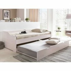 Weißes Ausziehbett Aus Kernbuche Sylvester In 90x200 Cm -Valganios Sales weisses ausziehbett aus kernbuche in 90x200 cm sylvester 04