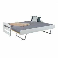 Weißes Bettgestell Mit Ausziehbett - Vodessa 6 Weißes Bettgestell Mit Ausziehbett - Vodessa -Valganios Sales weisses bettgestell mit ausziehbett 90x200 cm vodessa 04