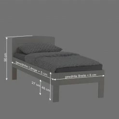 Weißes Buchenbett Varhida Mit Kopfteil 6 Weißes Buchenbett Varhida Mit Kopfteil -Valganios Sales weisses buchenbett kopfteil als einzelbett mit komforthoehe varhida be