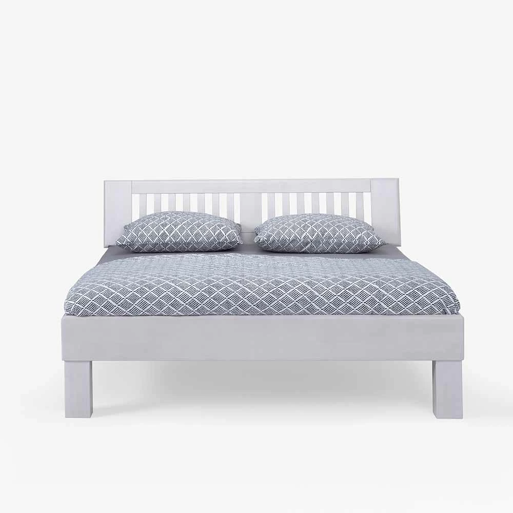 Weißes Doppelbett Calicantas aus Buche Massivholz Weißes Doppelbett Calicantas Aus Buche Massivholz -Valganios Sales weisses doppelbett aus buche massivholz inkl mittelsteg calicantas 02
