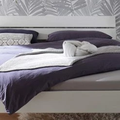 Weißes Einzelbett Mit Nachttisch - Livanov (zweiteilig) -Valganios Sales weisses einzelbett mit nachttisch aus buche massivholz livanov 04