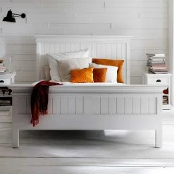 Weißes Einzelbett Oder Doppelbett Venzeno In Komforthöhe -Valganios Sales weisses einzelbett oder doppelbett in komforthoehe landhaus scandi venzeno 03