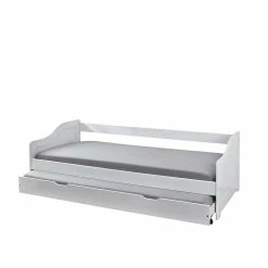 Weißes Funktionsbett Mit Rollrosten - Fistran