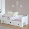 Weißes Kojenbett 90x200 Mit 3 Schubladen - Eicando -Valganios Sales weisses kojenbett 90x200 mit 3 schubladen in modernem design eicando 01