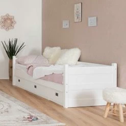 Weißes Kojenbett 90x200 Mit 3 Schubladen - Eicando 8 Weißes Kojenbett 90x200 Mit 3 Schubladen - Eicando -Valganios Sales weisses kojenbett 90x200 mit 3 schubladen in modernem design eicando 02