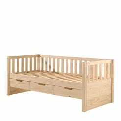 White Wash Funktionsbett Mit Drei Schubladen - Camilla