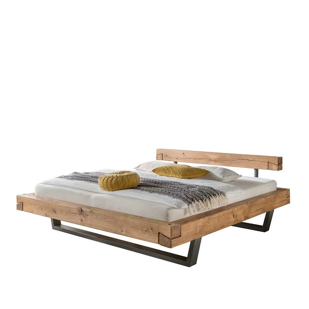 Wildeiche Balkenbett in Schwebeoptik Iloventa mit Metallkufen Industrial Wildeiche Balkenbett In Schwebeoptik Iloventa Mit Metallkufen Industrial -Valganios Sales wildeiche balkenbett in schwebeoptik mit metallkufen industrial iloventa f