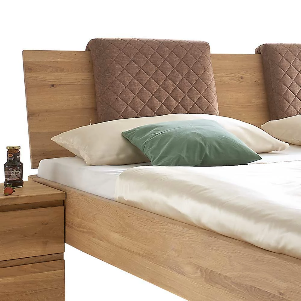 Wildeiche Bett & Nachttisch Paar - Aivan (dreiteilig) Wildeiche Bett & Nachttisch Paar - Aivan (dreiteilig) -Valganios Sales wildeiche bett nachttisch paar inklusive kopfteil kissen aivan 02