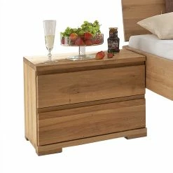 Wildeiche Bett & Nachttisch Paar - Aivan (dreiteilig) 6 Wildeiche Bett & Nachttisch Paar - Aivan (dreiteilig) -Valganios Sales wildeiche bett nachttisch paar inklusive kopfteil kissen aivan 04