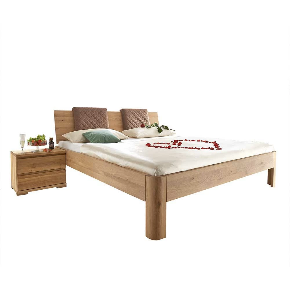 Wildeiche Bett & Nachttisch Paar - Aivan (dreiteilig) Wildeiche Bett & Nachttisch Paar - Aivan (dreiteilig) -Valganios Sales wildeiche bett nachttisch paar inklusive kopfteil kissen aivan f