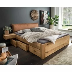 Wildeiche Bettanlage Mit Stauraum - Zennian (dreiteilig)