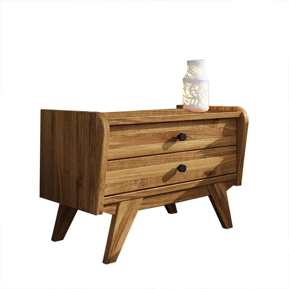 Wildeiche Bettgestell mit Überlänge 210 cm - Hardus (dreiteilig) Wildeiche Bettgestell Mit Überlänge 210 Cm - Hardus (dreiteilig) -Valganios Sales wildeiche bettgestell mit ueberlaenge 210 cm zwei nachtkommoden hardus 06