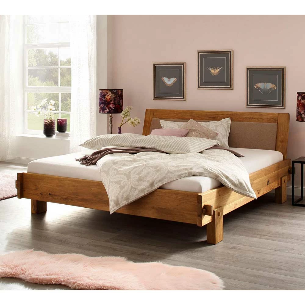 Wildeiche Designbett massiv - Clarina Wildeiche Designbett Massiv - Clarina -Valganios Sales wildeiche designbett massiv in zwei breiten online kaufen clarina 01