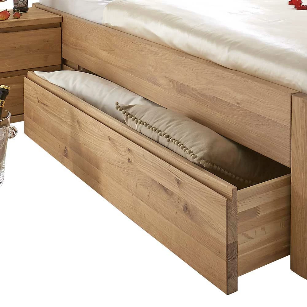 Wildeiche Funktionsbett für 2 Personen - Aivan Wildeiche Funktionsbett Für 2 Personen - Aivan -Valganios Sales wildeiche funktionsbett fuer 2 personen mit stauraum schubladen aivan 02