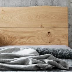 Wildeiche Holzbett & Nachttische - Zennian I (dreiteilig) -Valganios Sales wildeiche holzbett nachttische im industry und loft stil zennian i 03