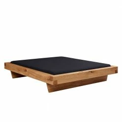 Wildeiche Massivholzbett Geölt - Monte