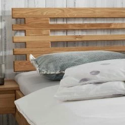 Wildeichebett Mit Lamellen-Kopfteil - Esvilda I 4 Wildeichebett Mit Lamellen-Kopfteil - Esvilda I -Valganios Sales wildeichebett mit lamellen kopfteil kufengestell aus metall esvilda i 03