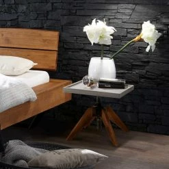 Wildeichebett & Nachttische - Gedessa (dreiteilig) -Valganios Sales wildeichebett nachttische fuer das elegante schlafzimmer gedessa 06